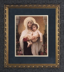 Madonna of the Roses by William Adolphe Bouguereau - 3 Ornate Dark Framed Options