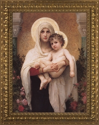 Madonna of the Roses by William Adolphe Bouguereau - 3 Ornate Gold Framed Options