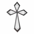 Mahogany Metal Wall Cross - Christian Home & Wall Decor
