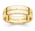 Male And Female Created He Them Bible Verse Wedding Ring - 14k Yellow Gold