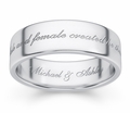 Male And Female Created He Them Bible Verse Wedding Ring - Sterling Silver