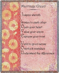 Marriage Creed Tapestry Throw