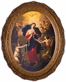 Mary, Undoer of Knots Canvas in Oval Frame - 3 Oval Framed Options