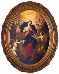 Mary, Undoer of Knots Canvas in Oval Frame - 3 Oval Framed Options