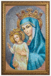 Mater Ecclesiae - St. Peter's Square Mosaic - Gold Framed Art