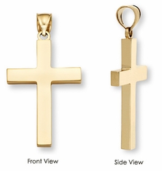 Men's Polished Cross Pendant - 4 Options Available