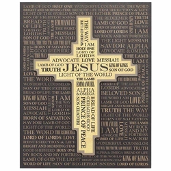NAMES OF JESUS WITH CROSS WALL PLAQUE