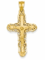 ORNATE CRUCIFIX PENDANT, 14K YELLOW GOLD