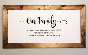 Our Family Framed Christian Wall Decor