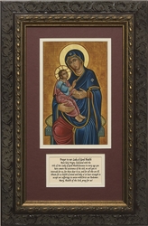 Our Lady of Good Health with Prayer Framed
