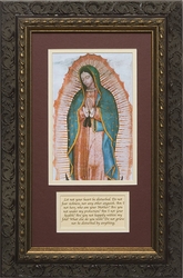 Our Lady of Guadalupe with Prayer - Framed Christian Art