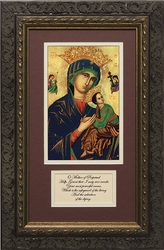 Our Lady of Perpetual Help with Prayer Framed