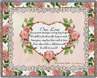 Our Love Tapestry Throw