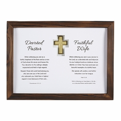 Pastor And Wife Framed Appreciation Gift