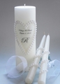 PEARL STRANDS WEDDING UNITY CANDLES