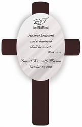 Personalized Baptism Cross Mark 16:16