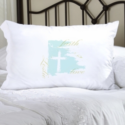 Personalized Faith and Love Pillow Case