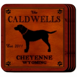 Personalized Labrador Coaster Set