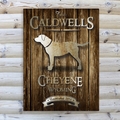 Personalized Labrador Rustic Wood Cabin Canvas 