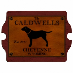 Personalized Labrador Vintage Cabin Sign