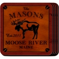 Personalized Moose Coaster Set