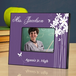 Personalized Teacher Picture Frame - Bloomin' Butterfly