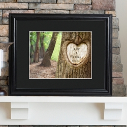 Personalized Tree of Love Print with Wood Frame