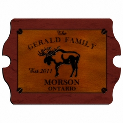 Personalzied Moose Vintage Cabin Sign