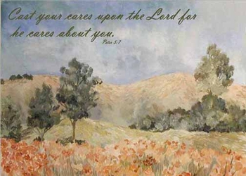 Peter 5:7 - Inspirational Images by Ruth Bush