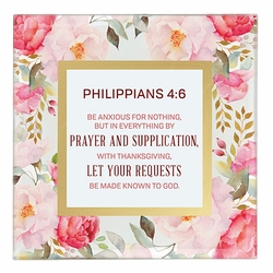 Philippians 4:6 Framed Tabletop Christian Home Decor