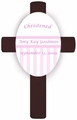 Pink Children's Baptism/Christening Cross