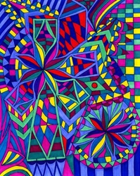 Pinwheel Petals Christian Modern Art by Bob Spence