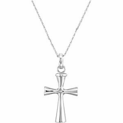 Plain Cross Ash Holder Pendant and Chain 