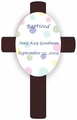 Polka Dot Children's Baptism/Christening Cross