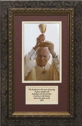 Pope John Paul II with Chalice with Prayer Framed