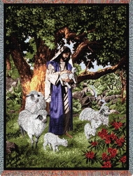 Psalm 23 Christian Tapestry Throw