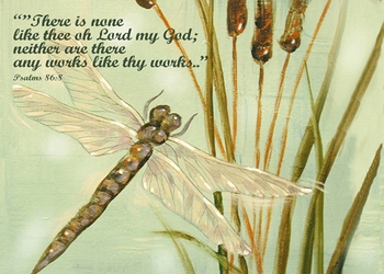 Psalm 86:8 Dragonfly - Inspirational Images by Ruth Bush