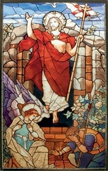 Resurrection Victorious Stained Glass Art