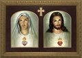 Sacred and Immaculate Hearts (Matted Together) - 2 Framed Options