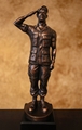 Saluting US Army Soldier With Beret Sculpture by Niels Andersen