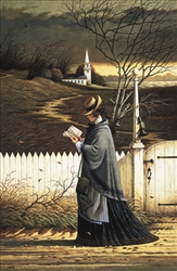 Sea Captain's Wife Praying by Charles Wysocki - Unframed Christian Art