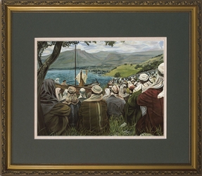 Sermon on the Mount by Jason Jenicke - Matted w/Gold Frame