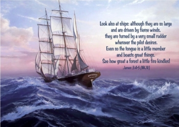 Ships Rudder by Danny Hahlbohm - Unframed Christian Art