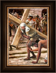 Simon a Cyrenian Bear Jesus' Cross  - 28 Selections Available