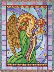 Stain Glass Angel Throw