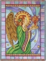 Stain Glass Angel Throw