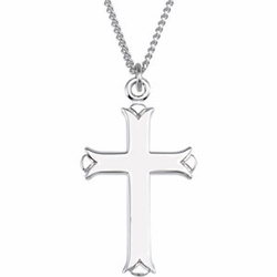 Sterling Silver Cross Pendant With Chain