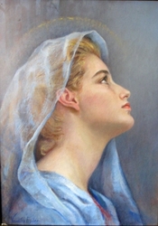 The Blue Madonna by Venetia Epler - 2 Unframed Options