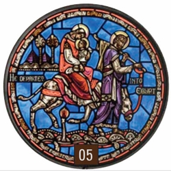 The Flight Into Egypt Stained Glass Artwork
