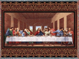 The Last Supper Christian Tapestry Throw